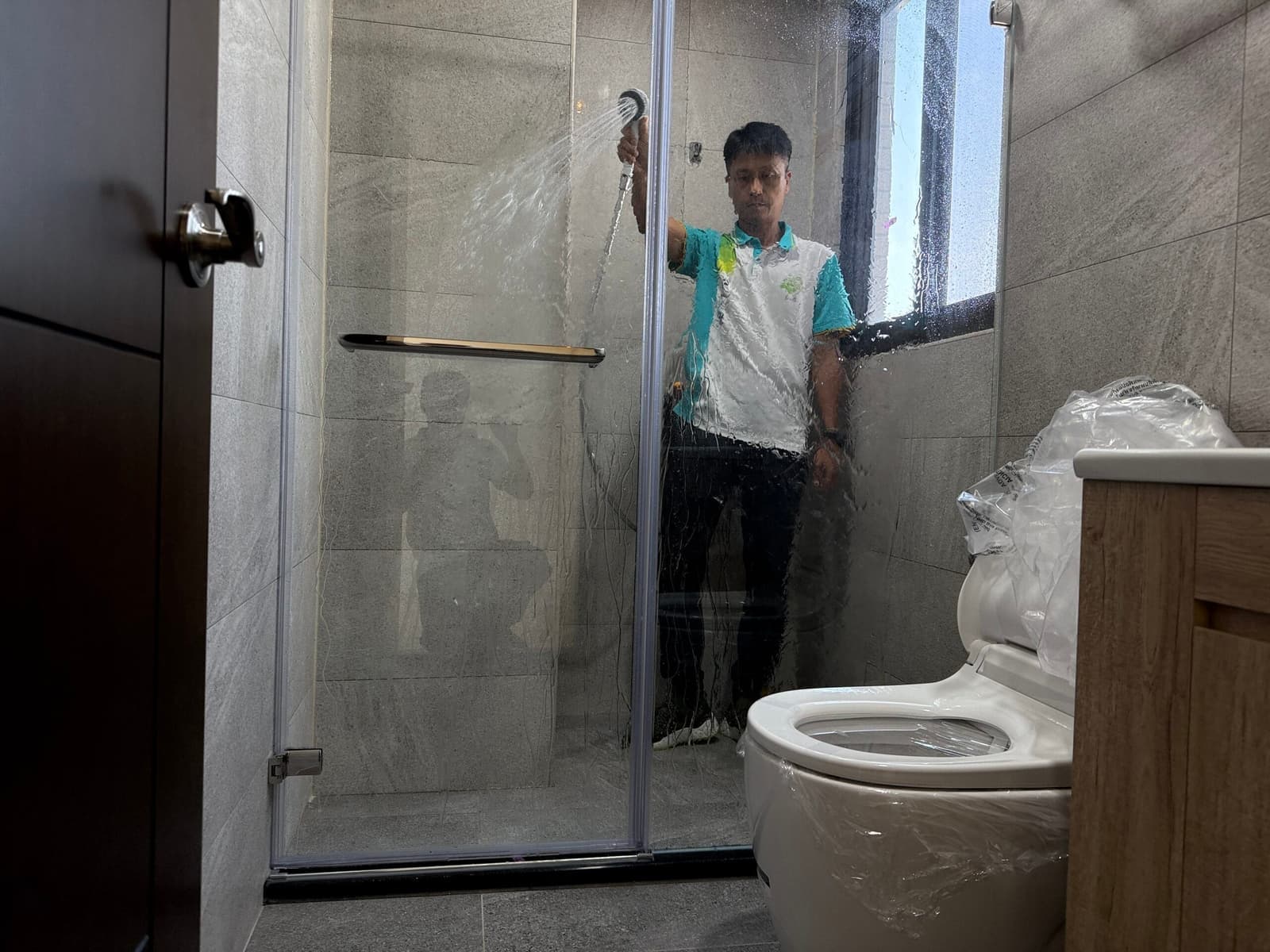 淋浴間防水-滲水測試